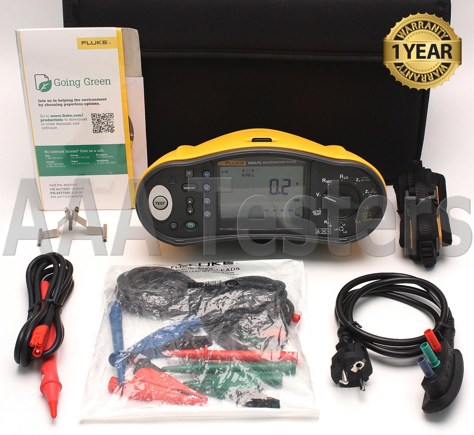 Fluke 1664 FC Multifunction Electrical Safety Installation Tester