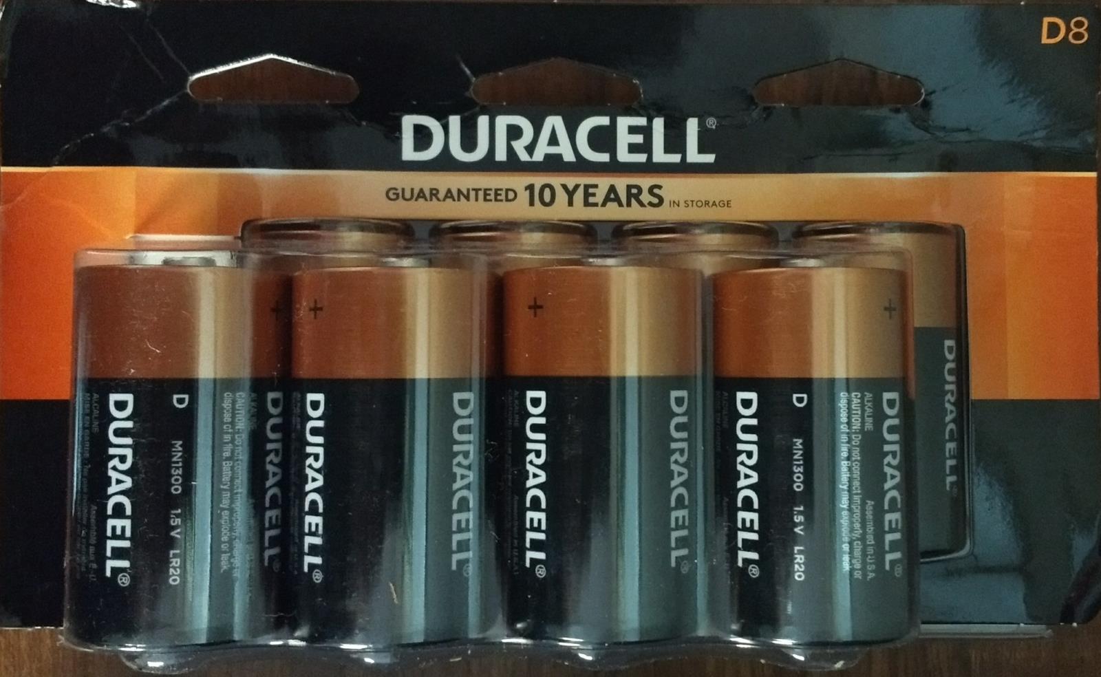 Duracell D8 Alkaline Batteries D 1.5 Volt 8 Pack 41333933641 eBay