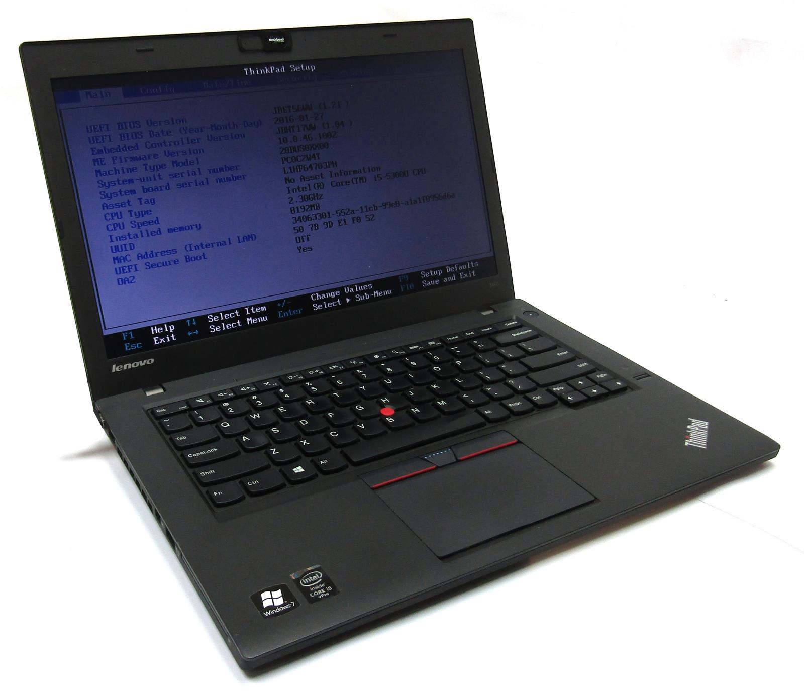 Lenovo ThinkPad T450 14in. (180GB, Intel Core i5 5. Gen, 2.9GHz, 8GB