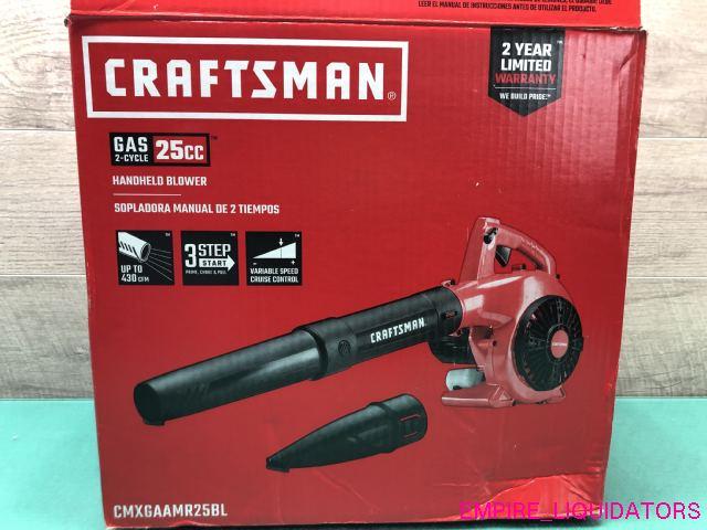 Craftsman 25 Cc 2 Cycle 200 Mph 430 Cfm Handheld Gas Leaf Blower Cmxgaamr25bl Ebay