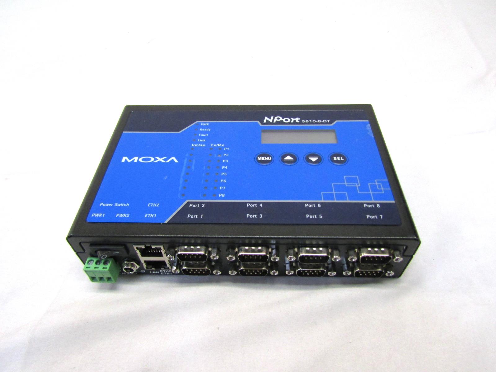 Moxa NPort 5610-8-DT 8-port RS-232/422/485 desktop serial device server ...