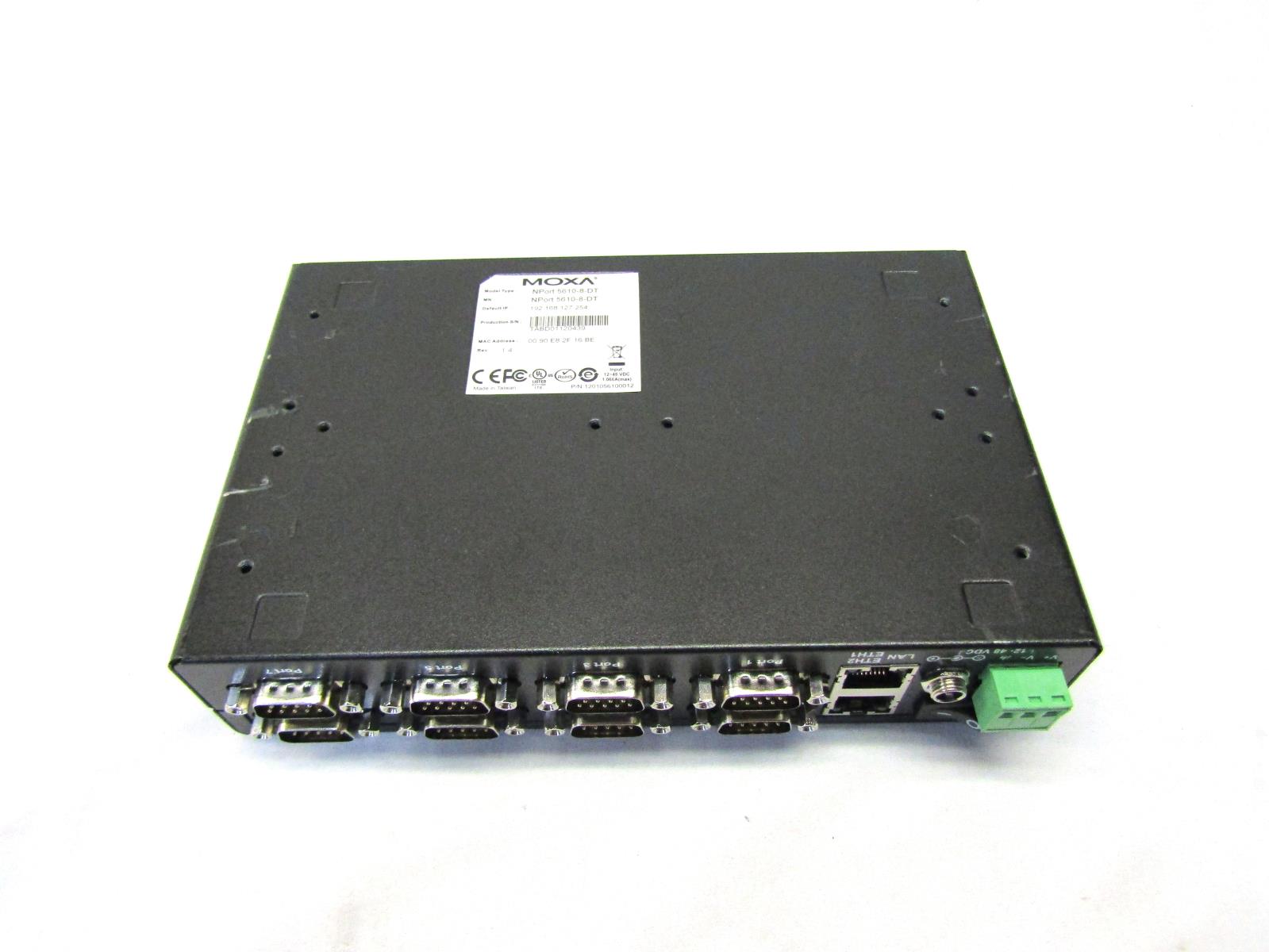 Moxa NPort 5610-8-DT 8-port RS-232/422/485 desktop serial device server ...