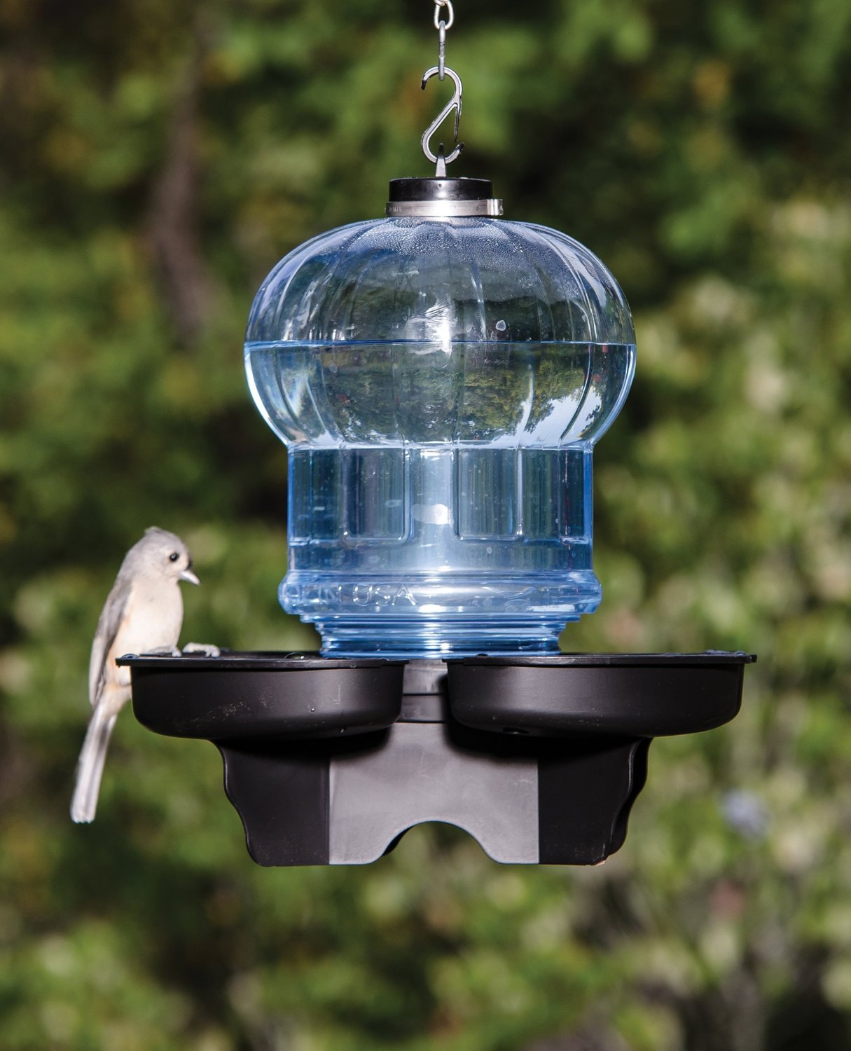 First Nature 3004 Clear Globe Style Bird Bath and Waterer Post Mount or ...