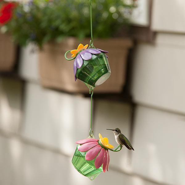 2 Pack Nature S Way Single Purple Flower Hummingbird Feeder Easy