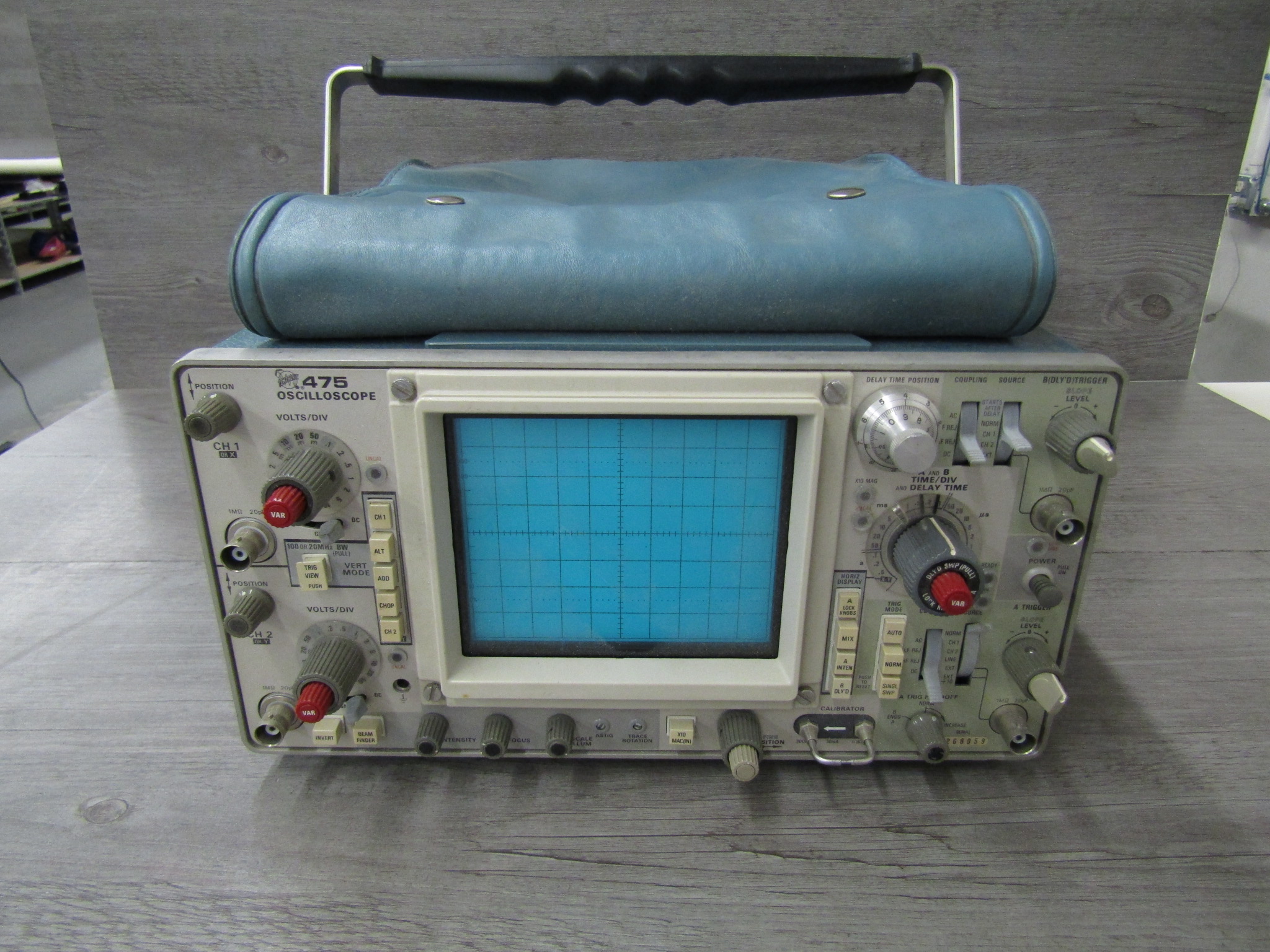 Tektronix 475 Analog Oscilloscope Blue Dual Trace Tested eBay