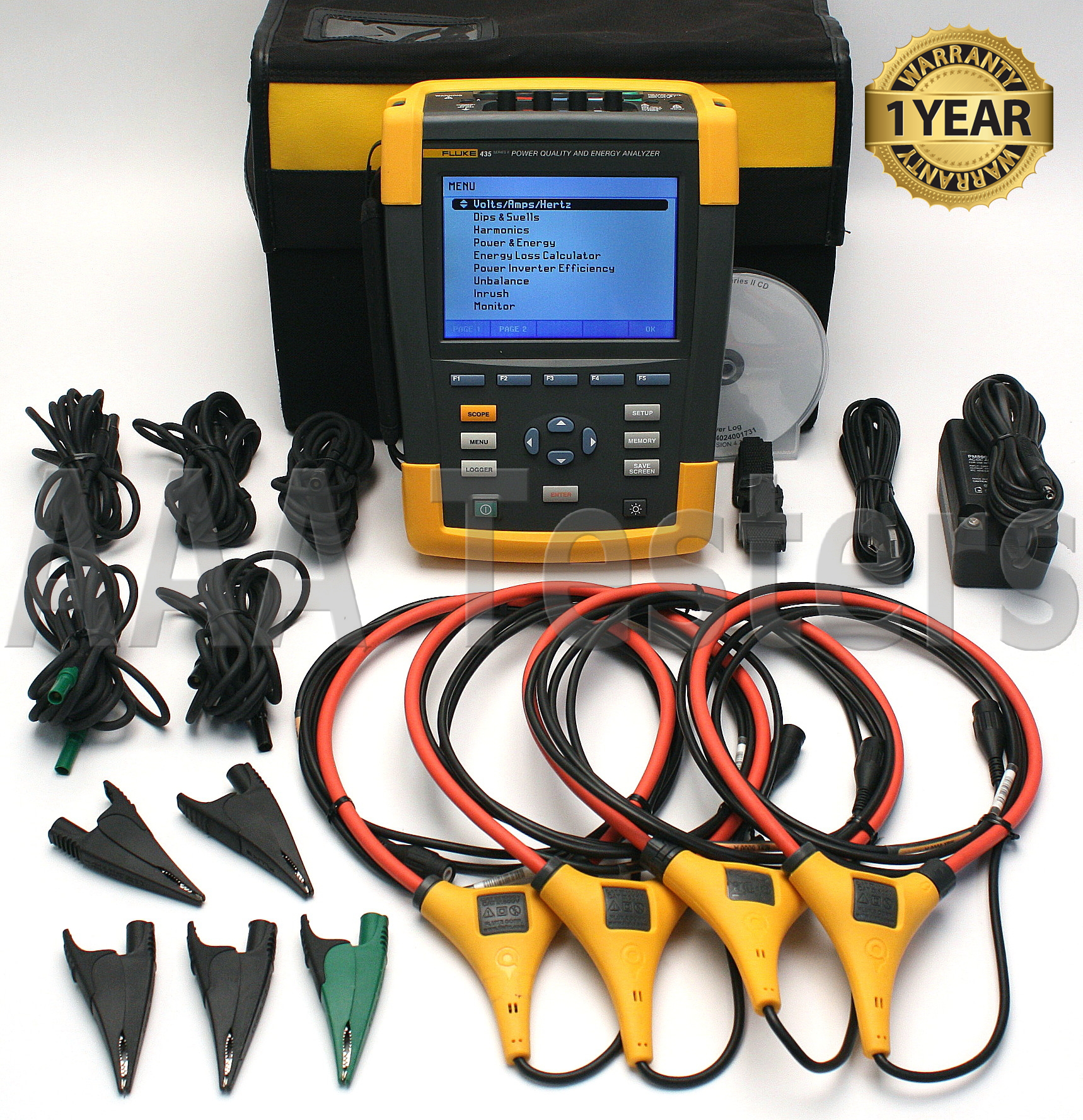 Fluke 435 Series II 2 Three Phase Power Quality Analyzer Meter w