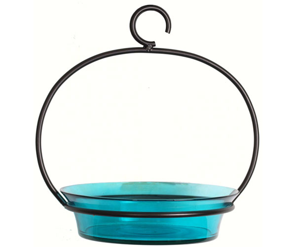 Couronne Co Aqua Cuban Bowl Hanging Birdbath And Bird Feeder