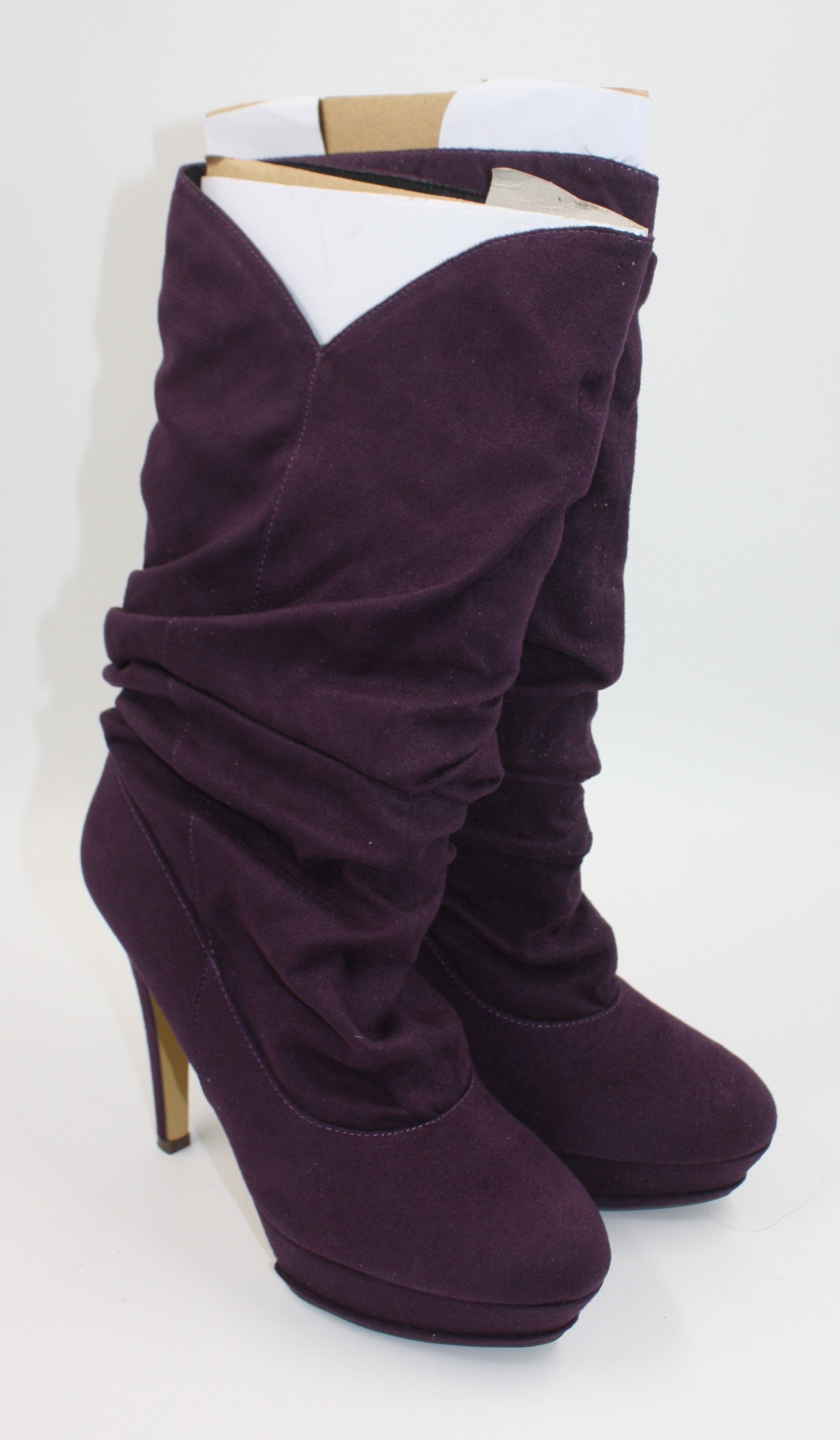 purple suede boots ladies
