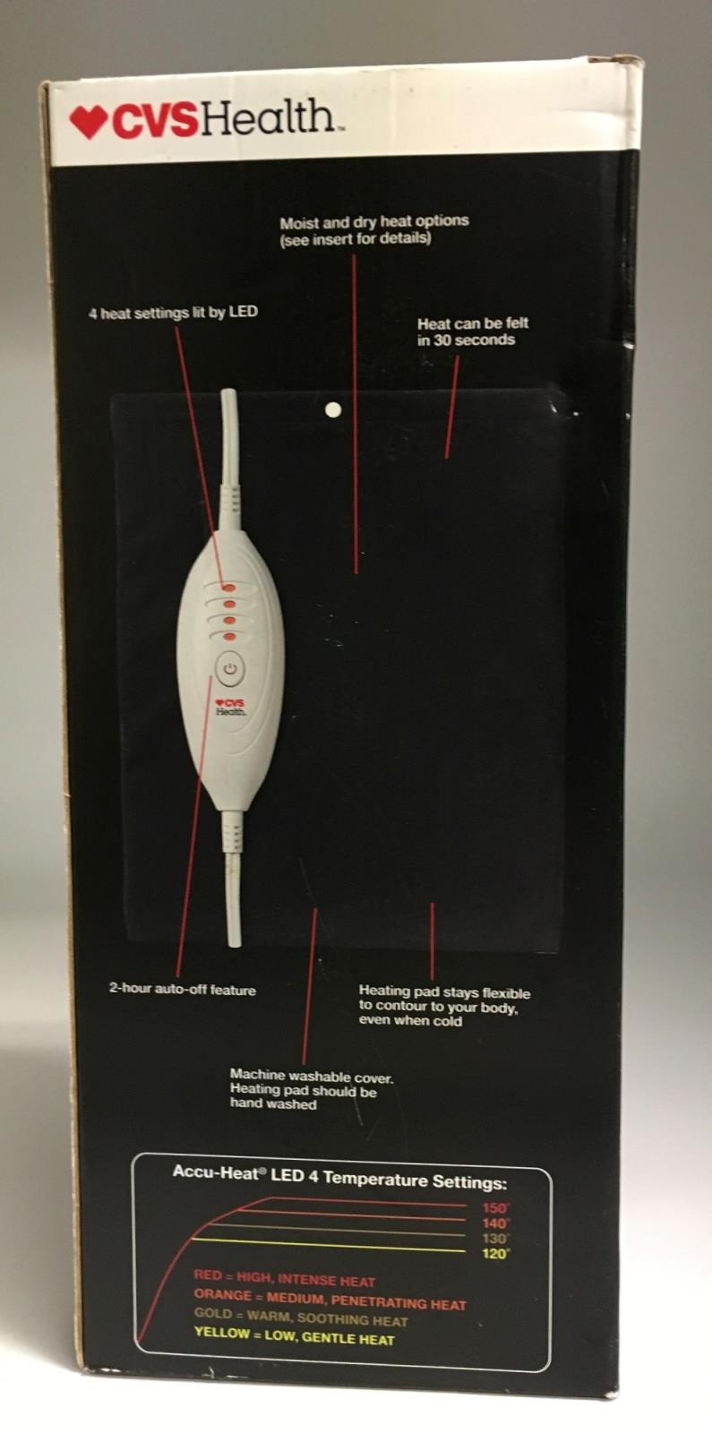 CVS Health Series 300 Vinyl Heating Pad 12x15 Standard NEW! eBay