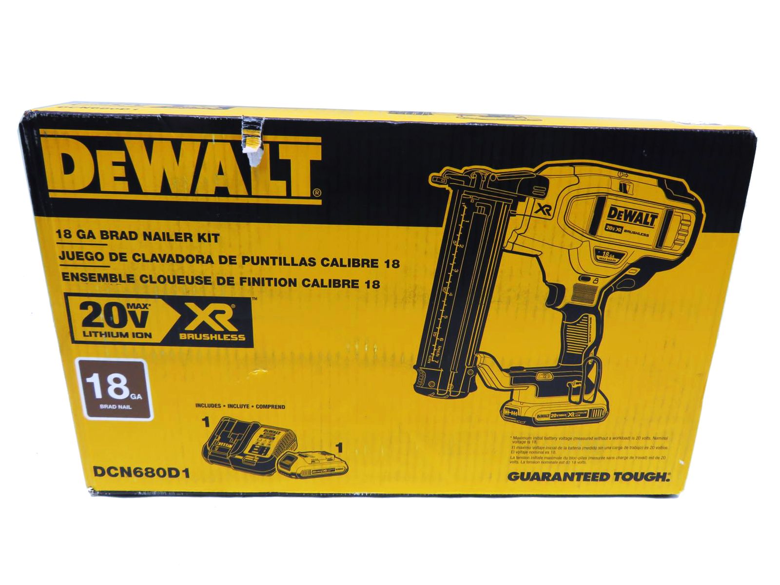 Купить Степлер DEWALT DCN680D1 20/volt MAX lithium/ion 18/gauge