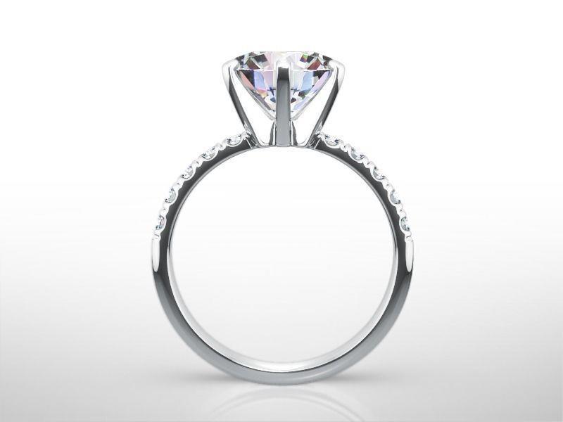 2 carat round diamond solitaire ring