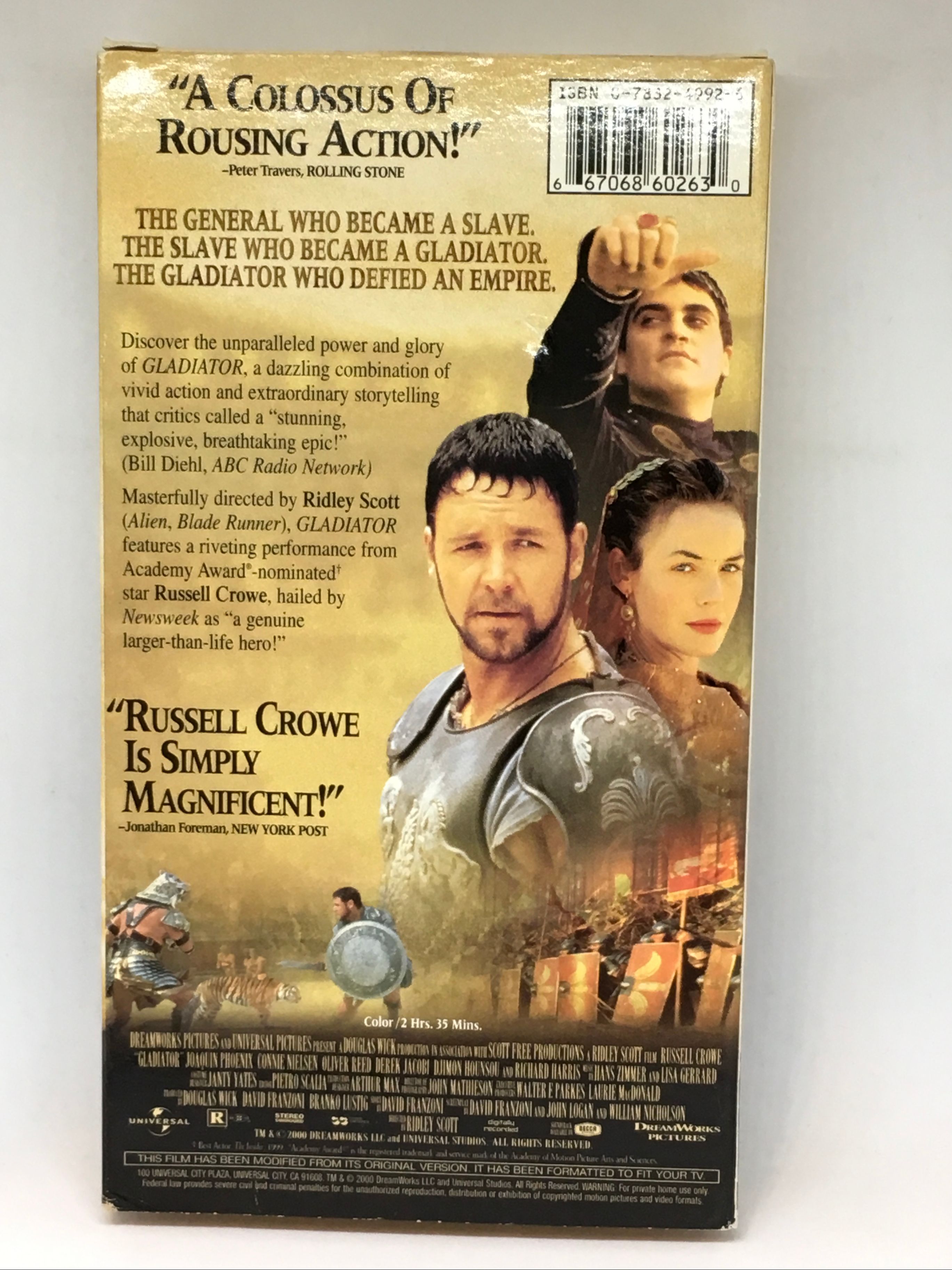 Gladiator (VHS, 2000) 667068602630 | eBay