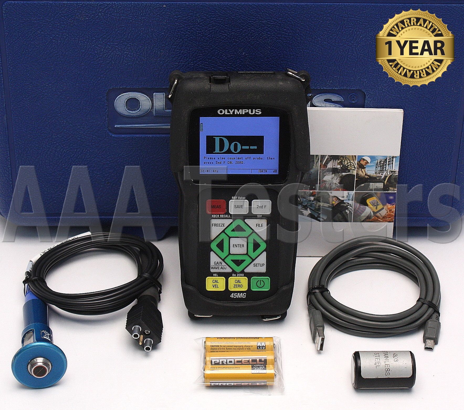 Olympus 45Mg Ultrasonic Thickness Gauge Calibration at Theodore