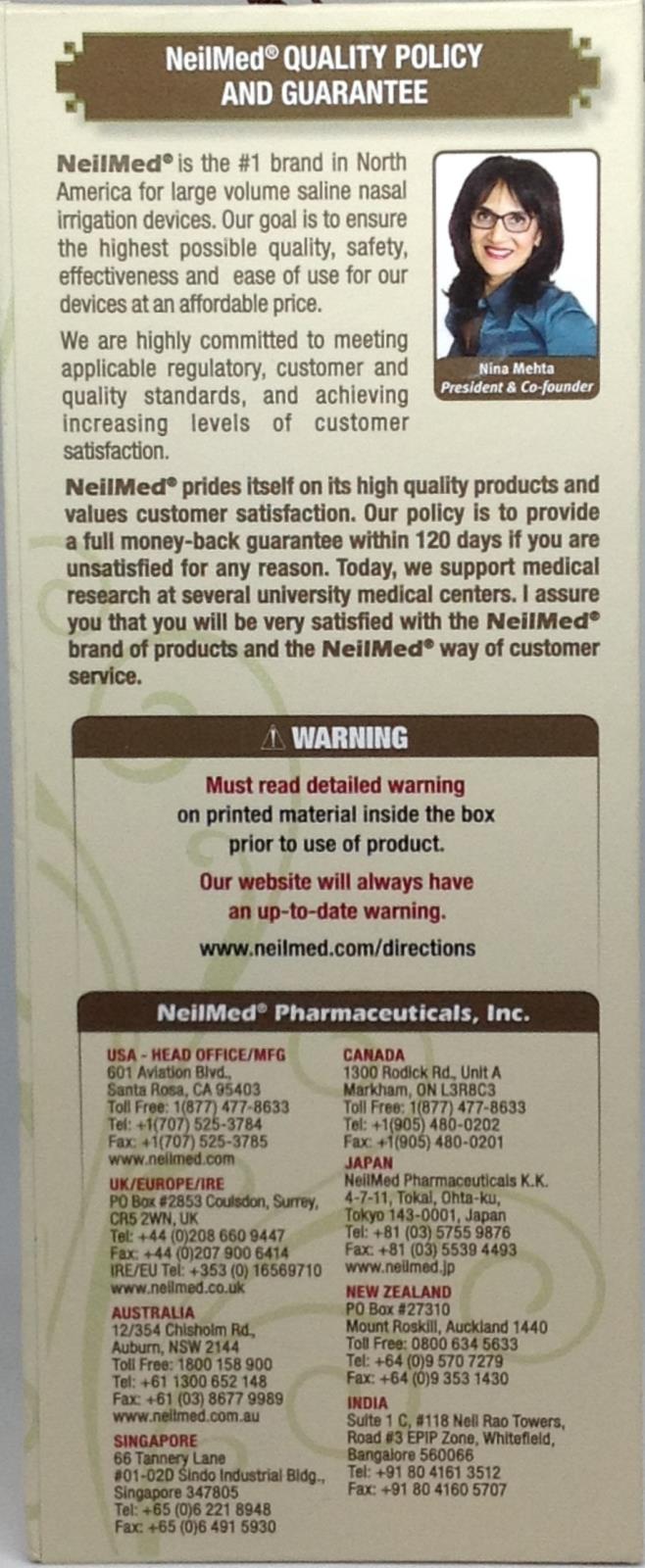  NeilMed Porcelain Neti Pot Allergy Relief  30 Premixed 