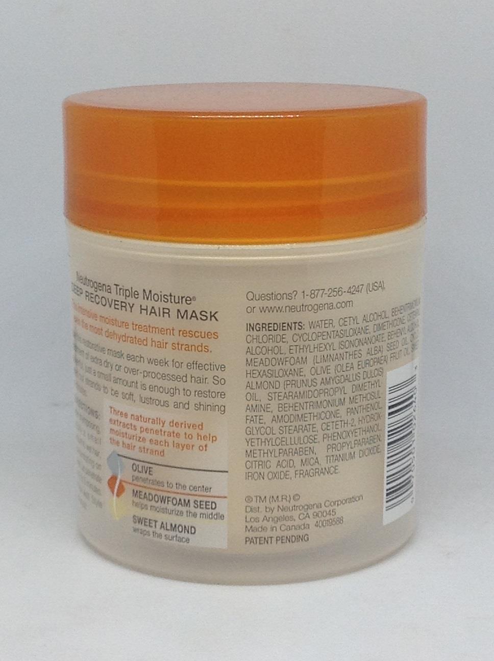 Neutrogena Triple Moisture Deep Recovery Hair Mask Conditioner 6 Fl Oz