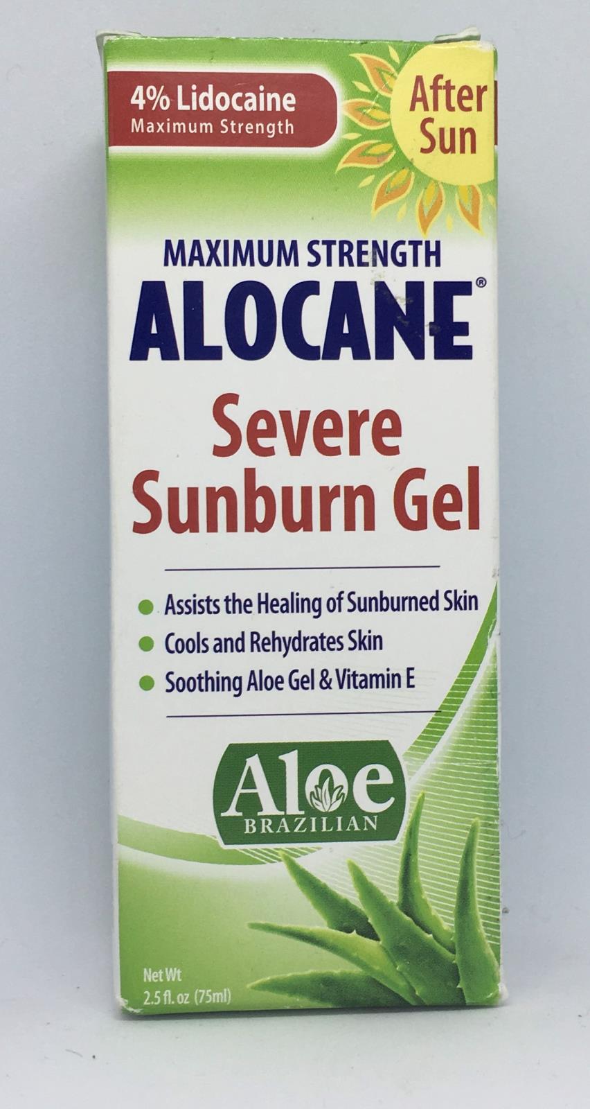 Maximum Strength Alocane Sever Sunburn Gel 4 Lidocaine After Sun 2.5 Fl Oz 324330210060 eBay