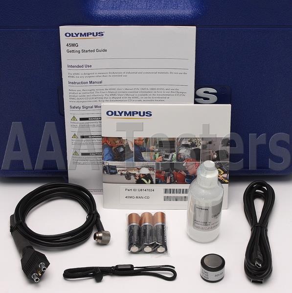 Olympus Panametrics 45MG Ultrasonic Thickness Gage w/ D7906SM Transducer Gauge eBay