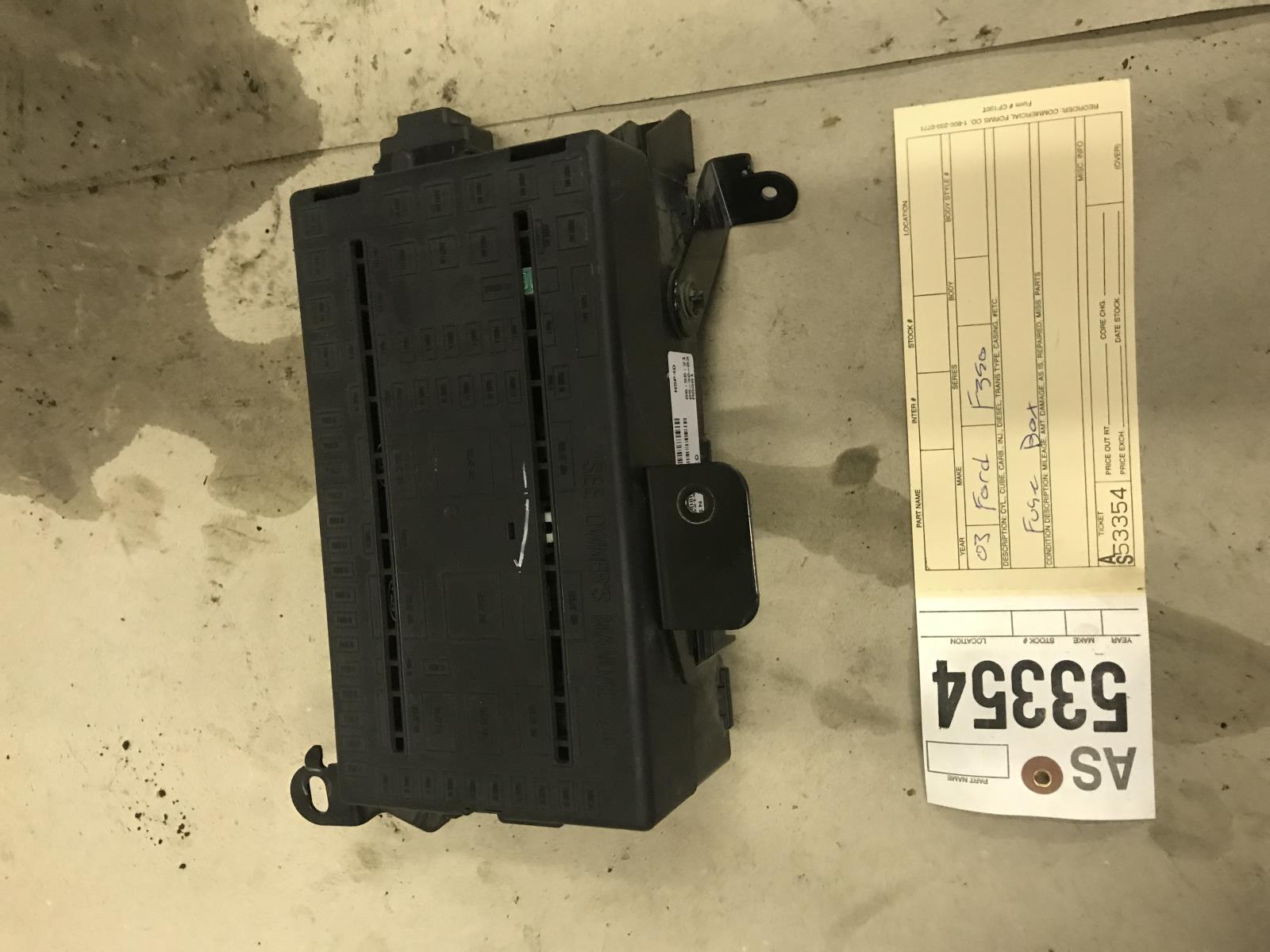 2003-2004 Ford F350 Lariat under dash fuse box as53354 p/n ... f350 fuse box template use 
