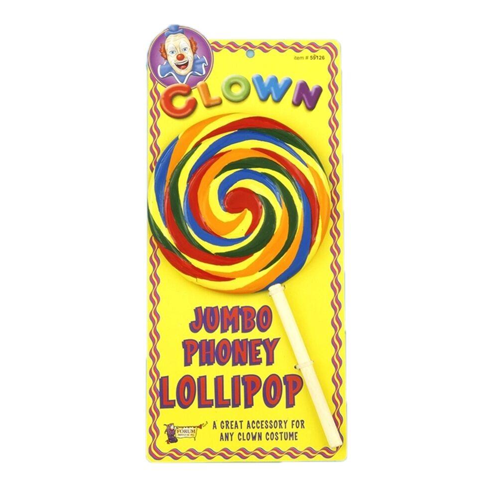 Adult Child Jumbo Lollipop Lolly Sweets Clown Fake Prop Fancy Dress Accessory