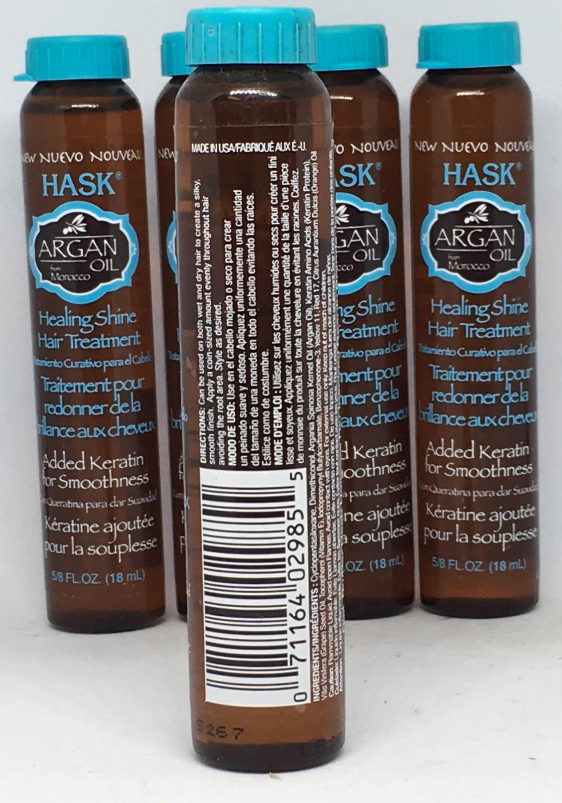 Hask Keratin Oil Healing Shine Hair Treatment 5/8 Fl. Oz (Lot of 5
