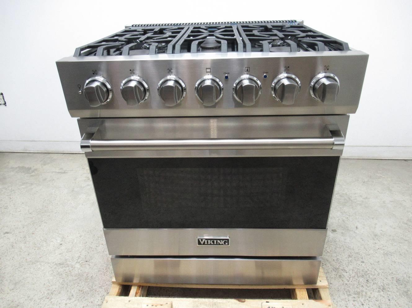 Viking 3 Series 30" SS 5 Burners SelfClean Freestanding Gas Range