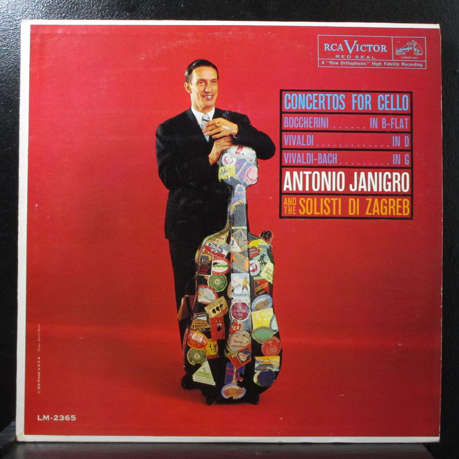 Antonio Janigro - Concertos For Cello LP Mint- Mono RCA LM-2365 USA ...