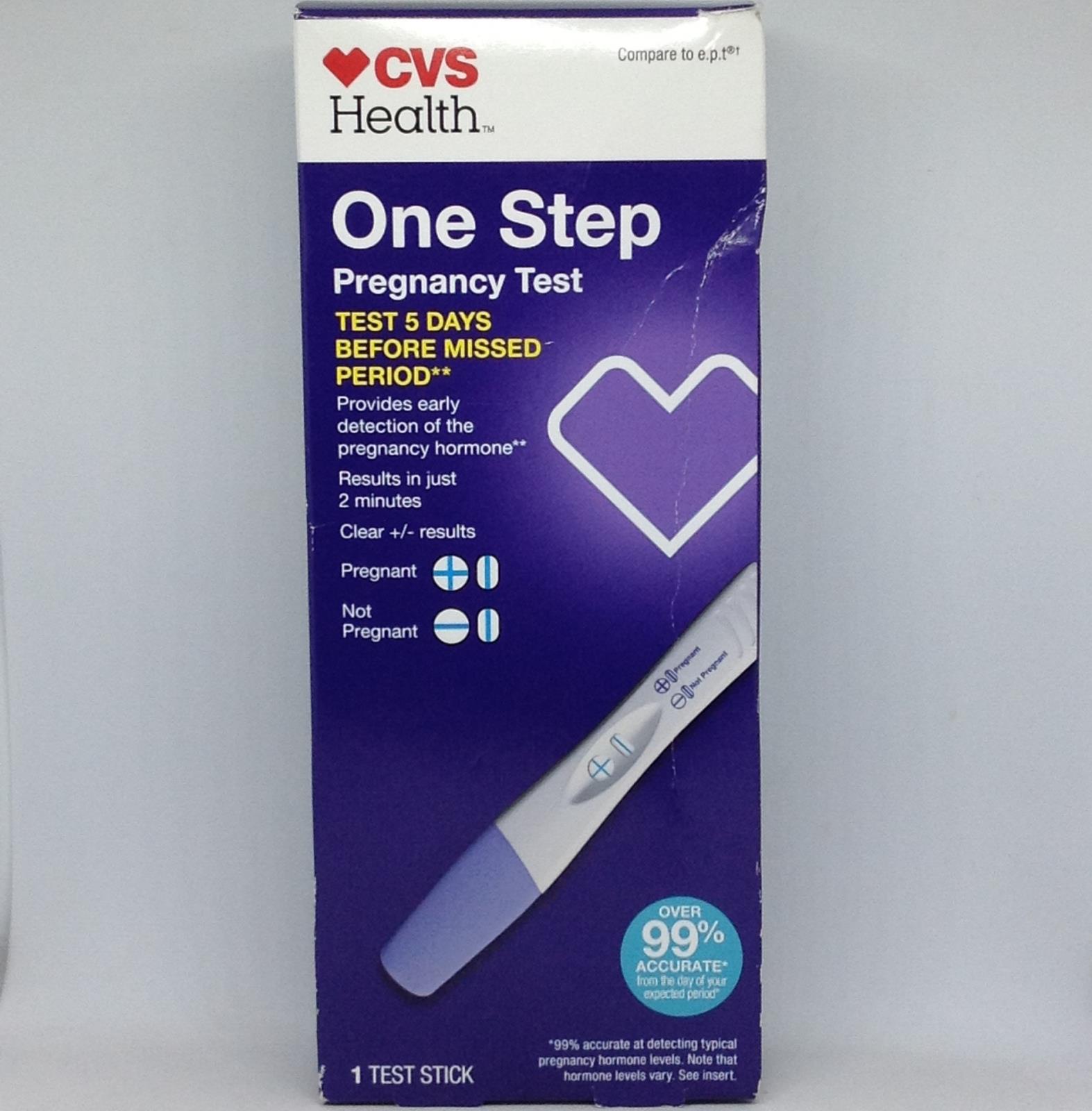 Cvs One Step Early Result Pregnancy Test 1 Test Stick Sealed 02 2021 50428378274 Ebay