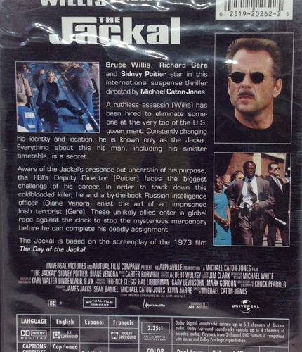 The Jackal (DVD, 1998, Collectors Edition) 25192026225 | eBay