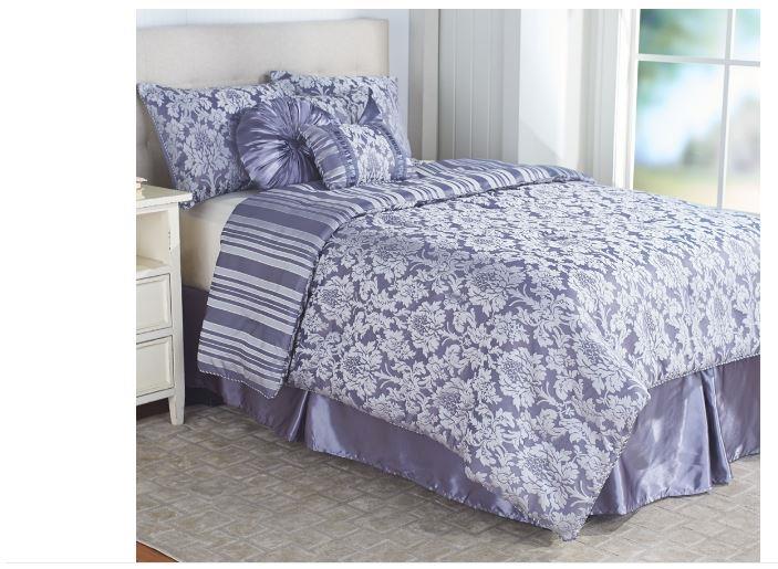 Qvc Northern Nights Jacquard Reversible 7 Piece Full Comforter Set