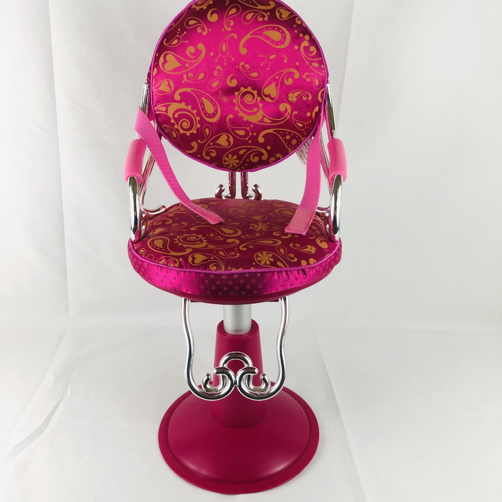 Our Generation Battat 17 Inch Salon Chair Dark Pink Fits American Girl