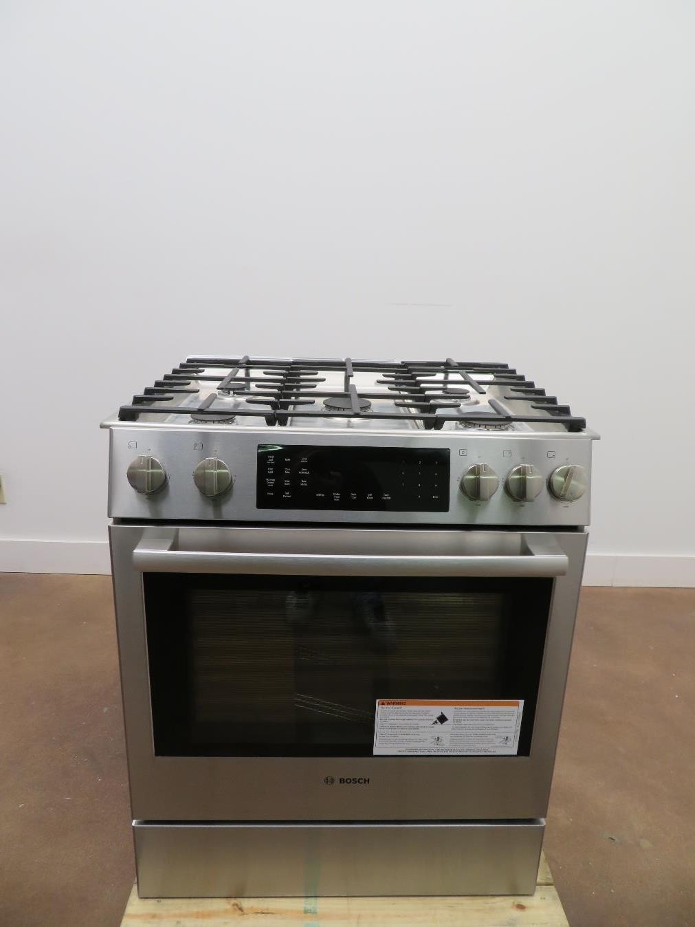 Bosch 800 Series 30" European Convection SlideIn Dual Fuel Range