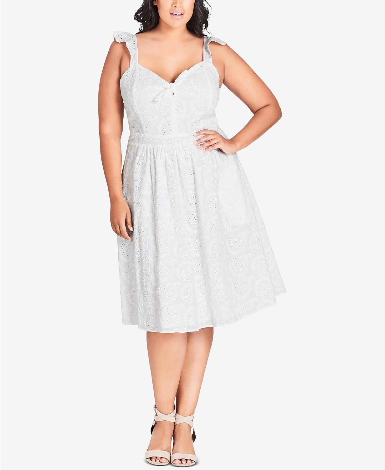 white dress for plus size ladies