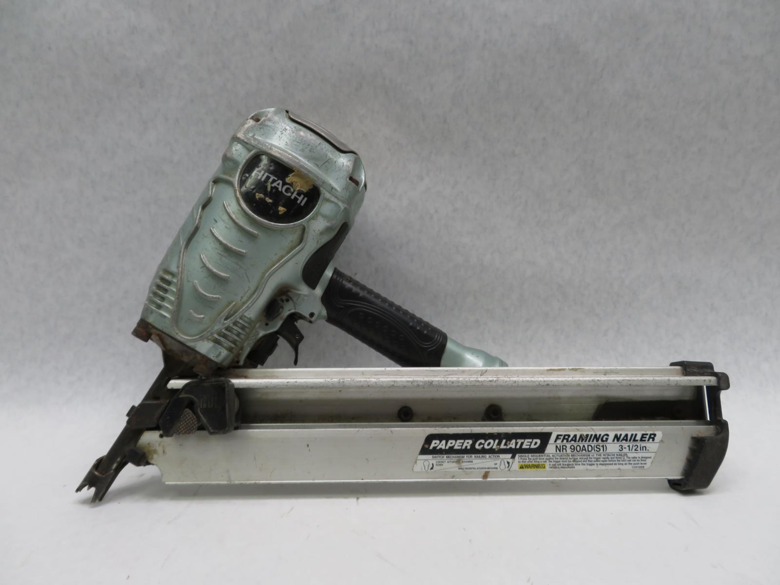 Hitachi NR90AD(S1) 2Inch to 31/2Inch Collated Framing Strip Nailer