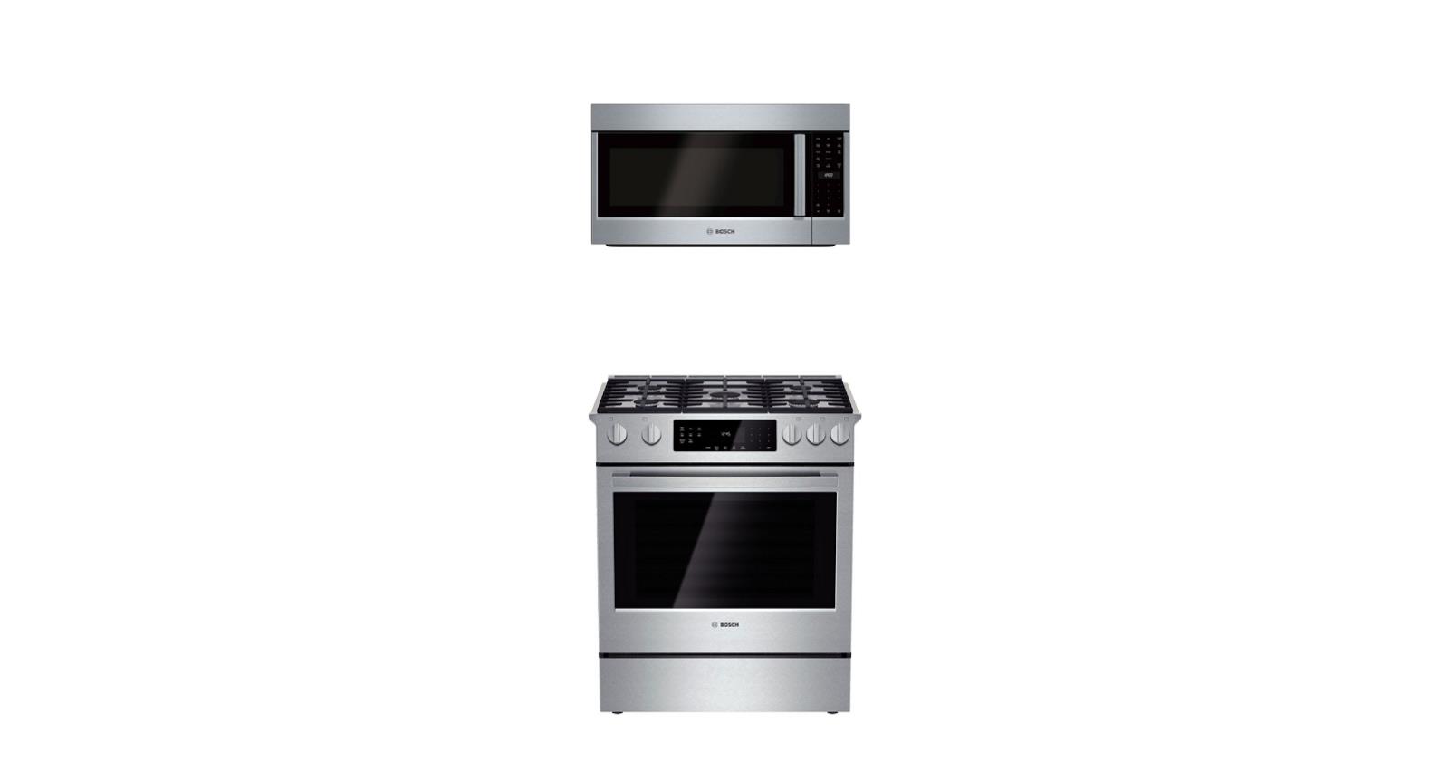 Bosch 800 Series 30 Slidein Gas Range Hgi8054uc Microwave Oven