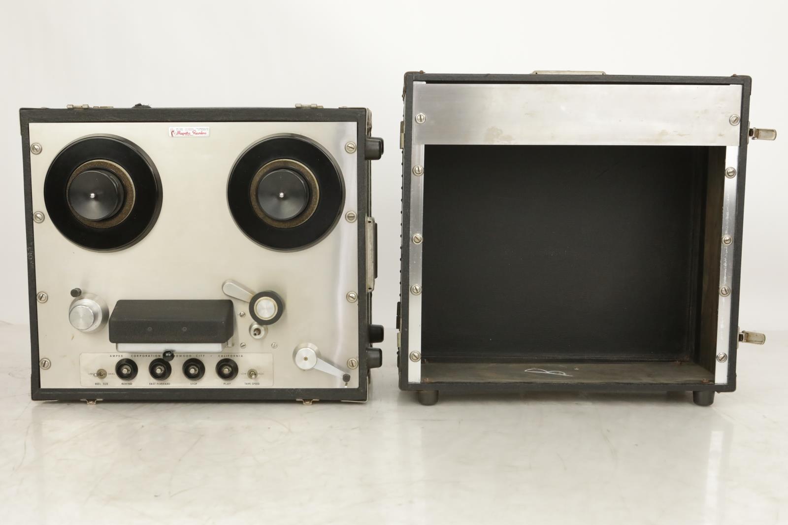 Ampex 3502P Portable 2Track 1/4" Analog Tape Recorder w/Case No