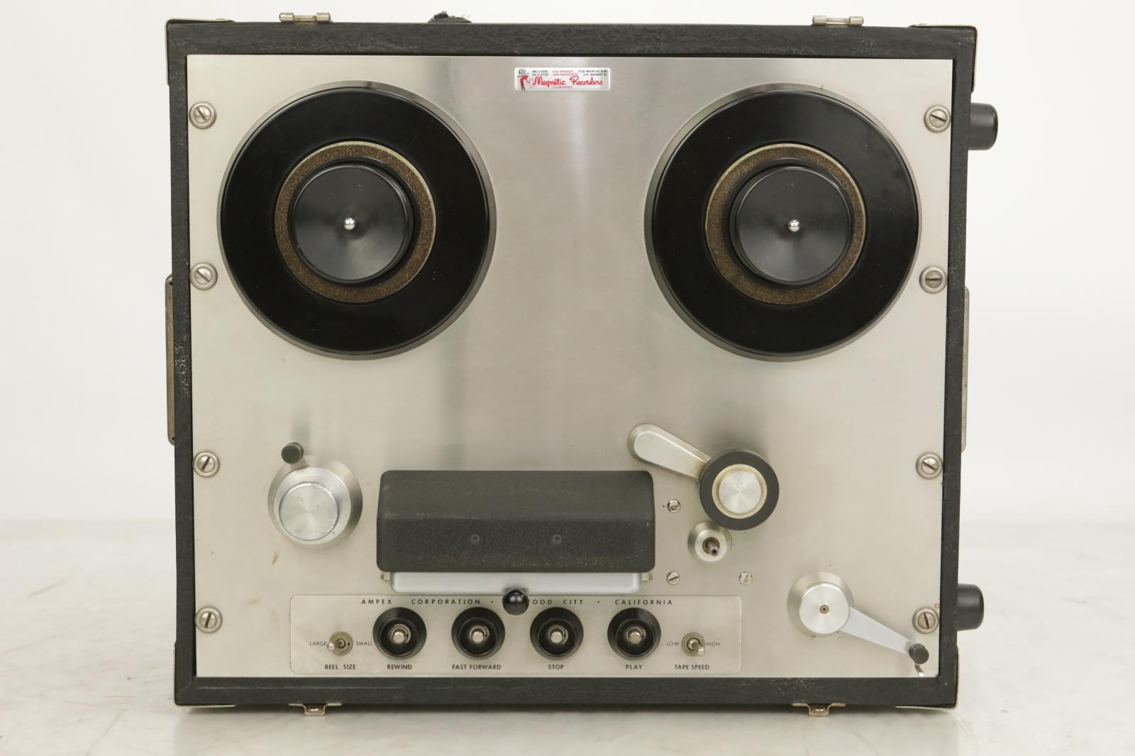 Ampex 3502P Portable 2Track 1/4" Analog Tape Recorder w/Case No