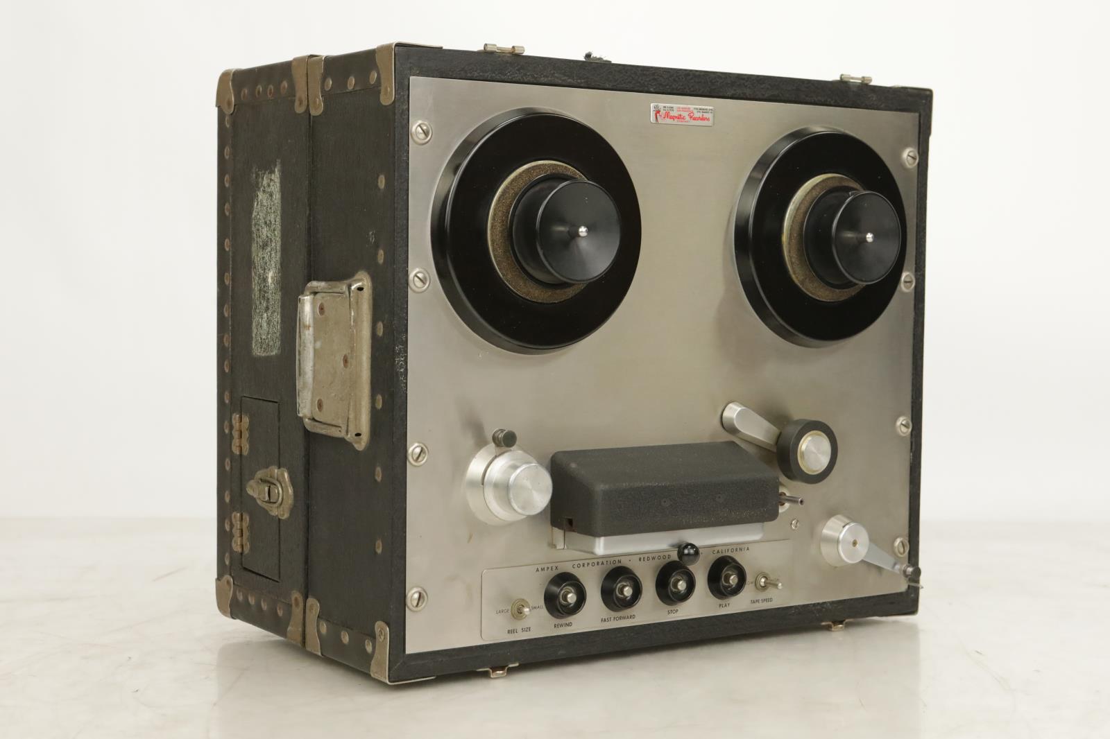 Ampex 3502P Portable 2Track 1/4" Analog Tape Recorder w/Case No