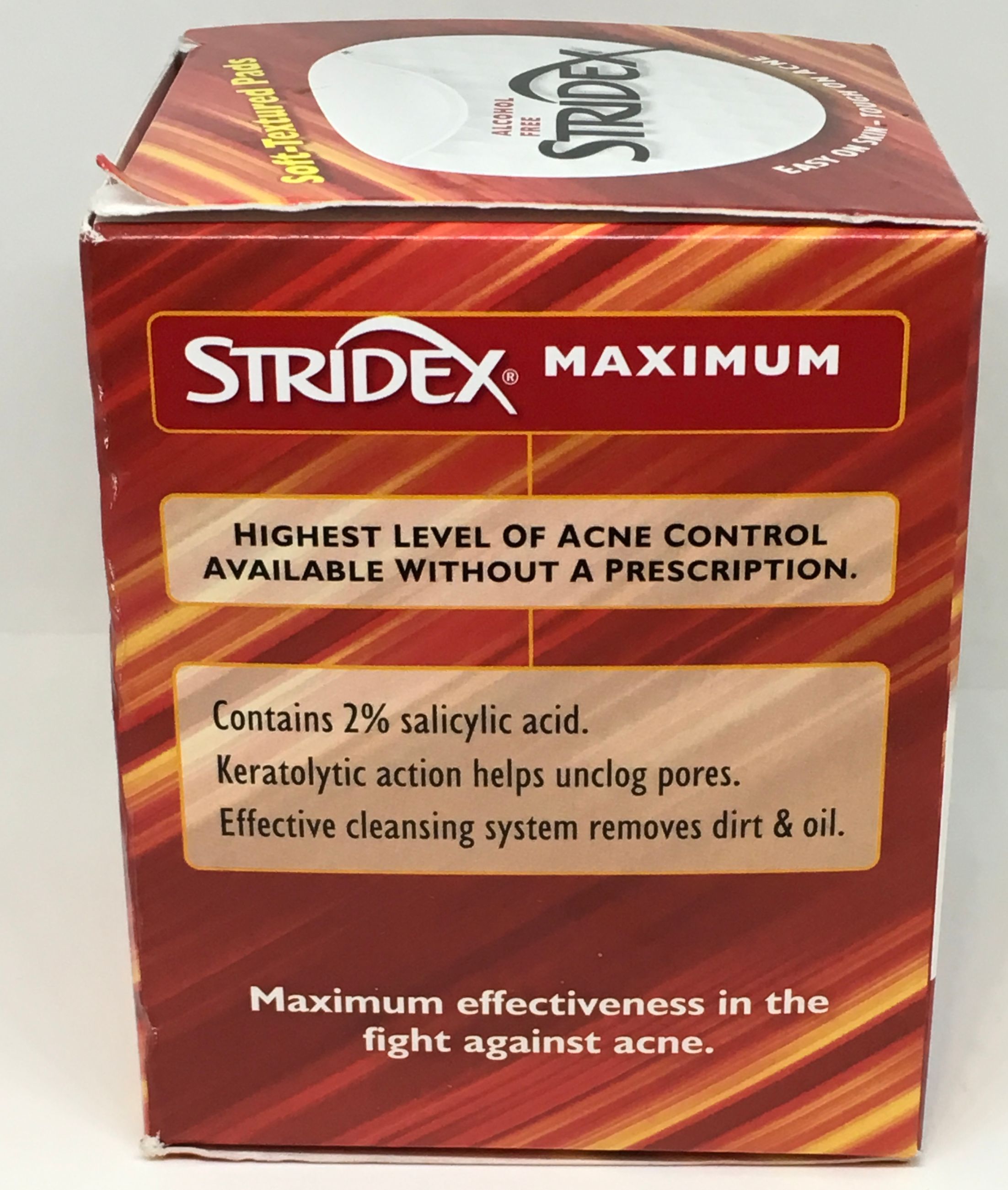 Stridex Maximum Salicylic Acid 2 Acne Medication Alcohol Free 90 Soft