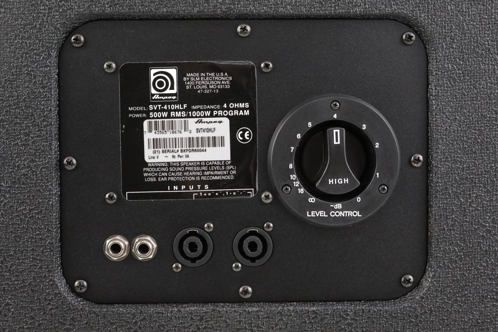 ampeg cabinet serial numbers