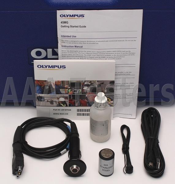 Olympus Panametrics 45MG Ultrasonic Thickness Gage w/ D7906SM Transducer Gauge eBay