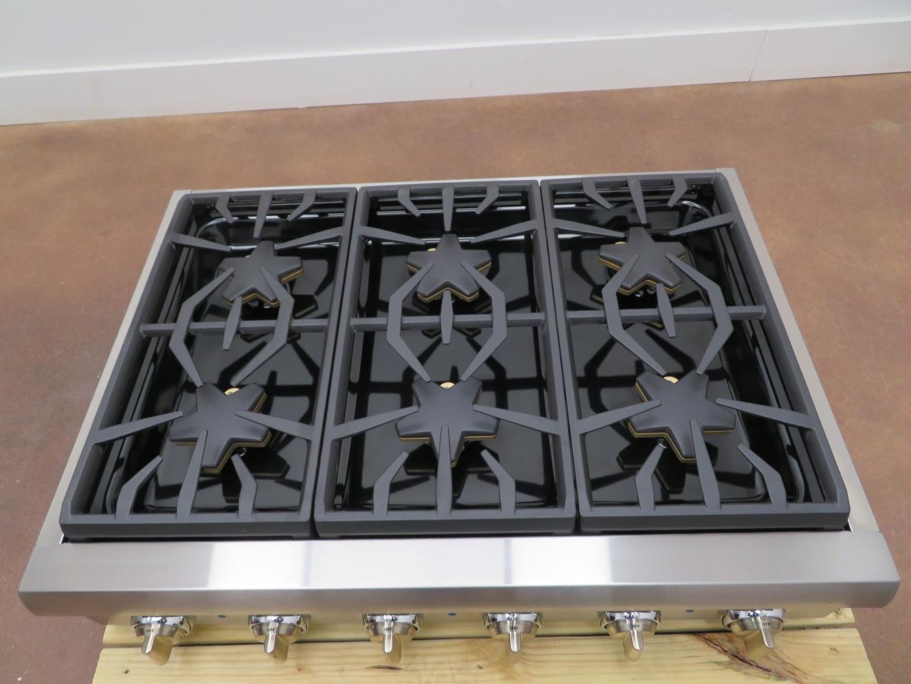THERMADOR 36" 6 Pedestal Star Burner Stainless ProStyle Gas Rangetop
