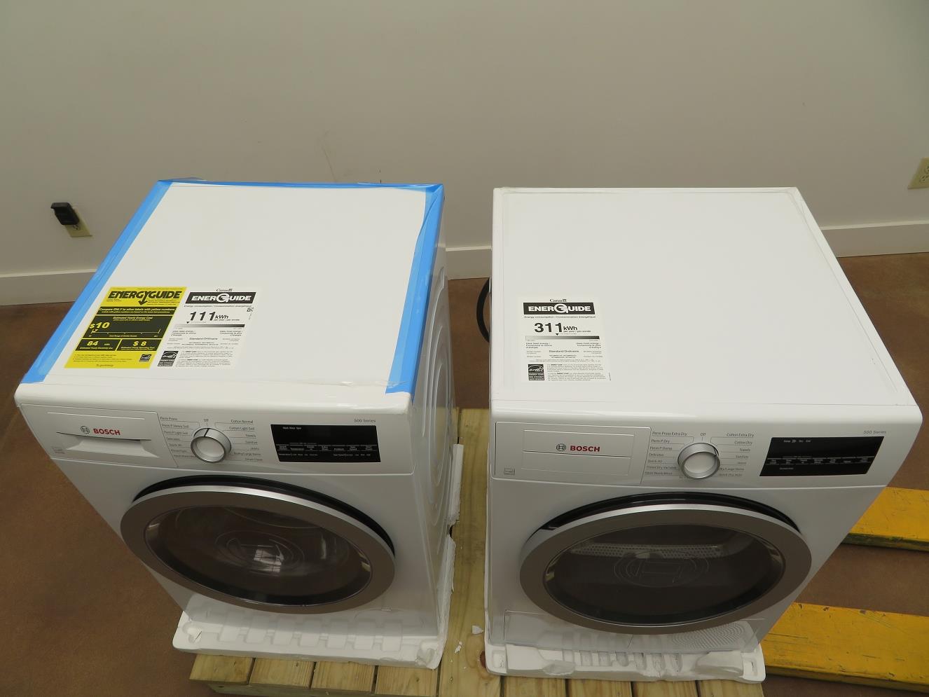 Bosch 500 Series 24" Front Load Washer and Dryer WAT28401UC