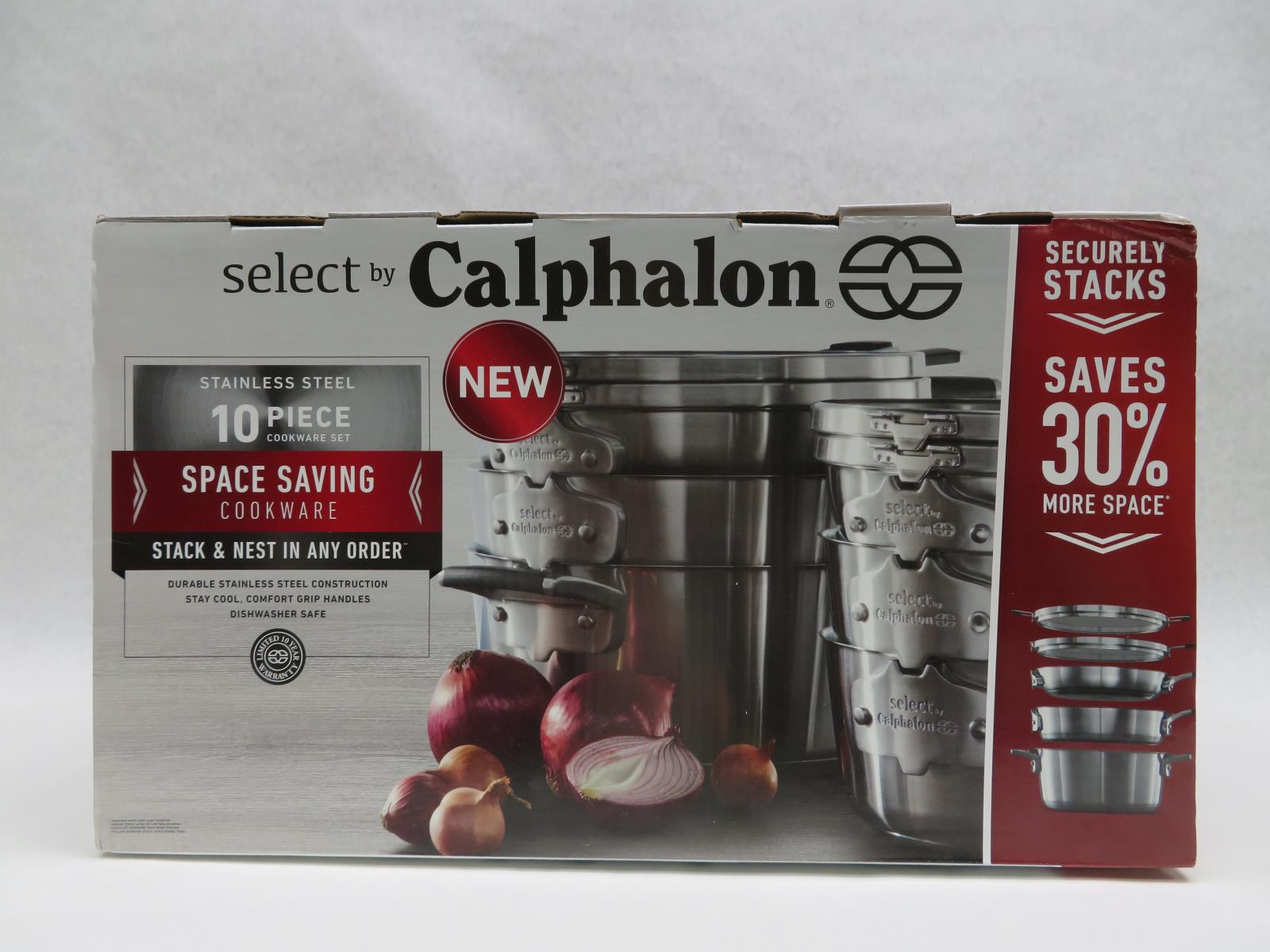Select by Calphalon 10pc Stainless Steel Space Saving Cookware Set Select By Calphalon 10pc Stainless Steel Space Saving Set