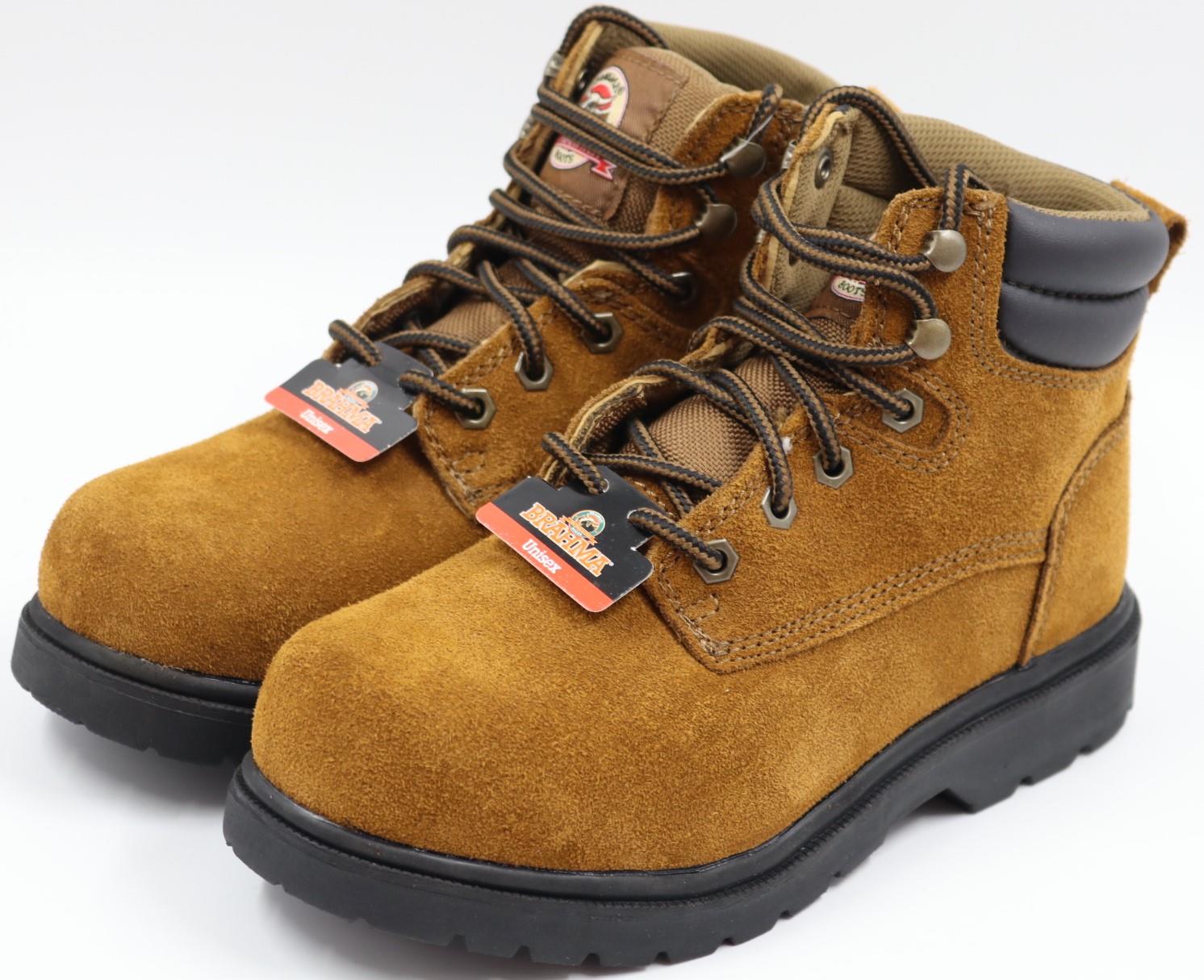 Brahma Unisex Men's Women's Brown Oil Slip Resistant Work Boots Men 6