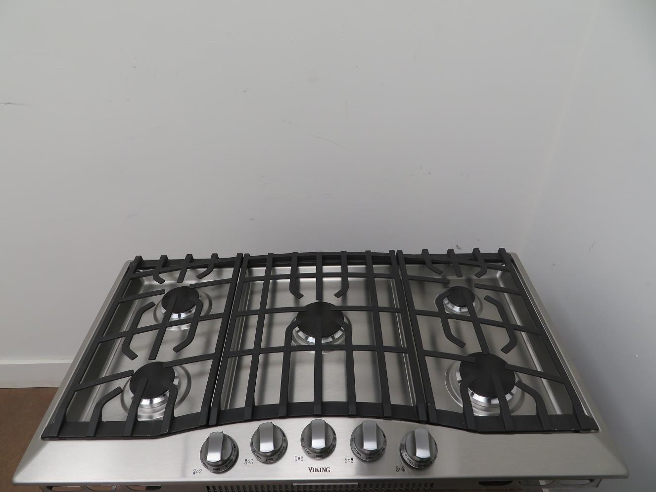 Viking 36 Inch 5 Sealed Burners Aluminum Flame Ports Gas Cooktop