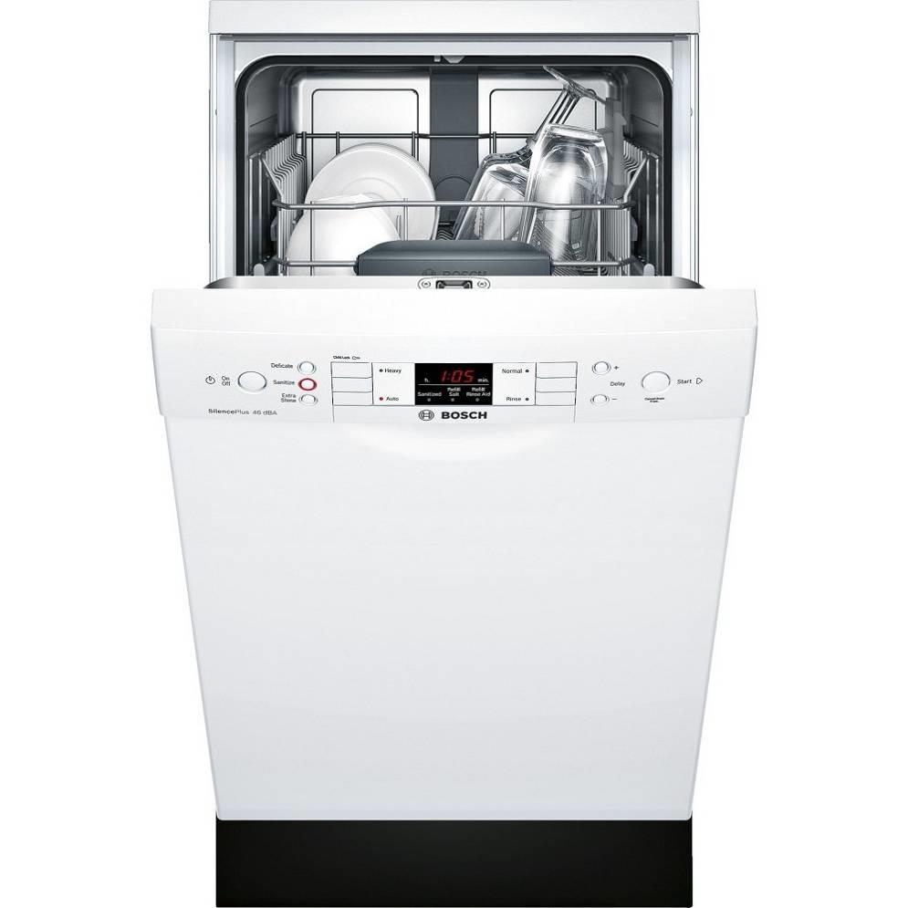 Bosch 300 Series 18" 4 Cycles 46 dBA White Full Console Dishwasher