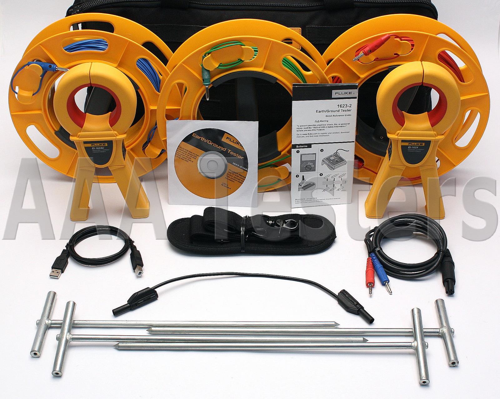 Fluke 16232 Kit GEO Earth Ground Resistance Tester Kit 1623 2 eBay