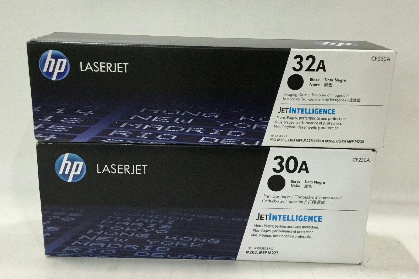 (LOT OF 2) Genuine HP LaserJet 30A / CF230A Toner 32A / CF232A Imaging