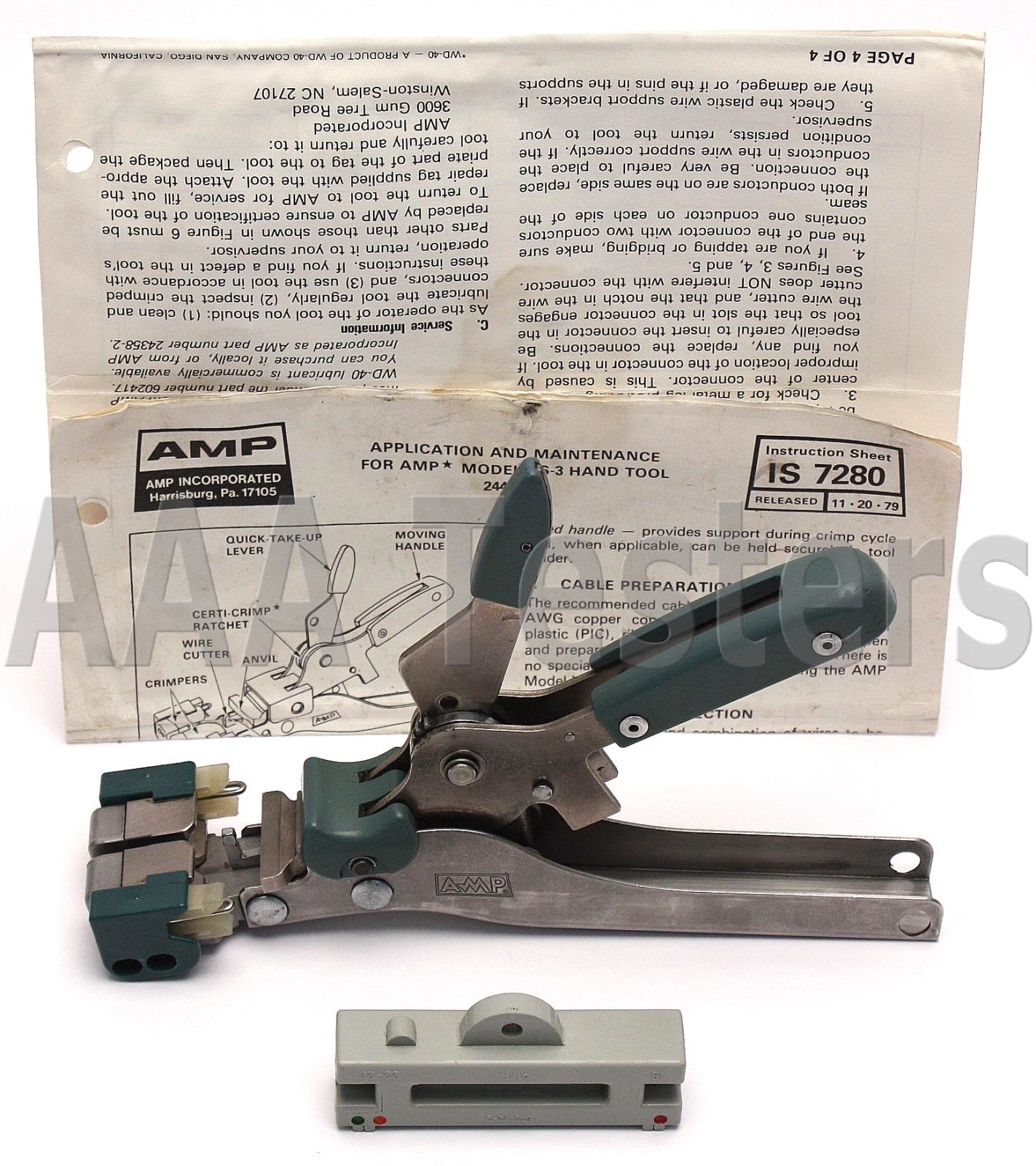 AMP Incorporated VS3 Hand Tool Crimper 2309715 VS3 eBay