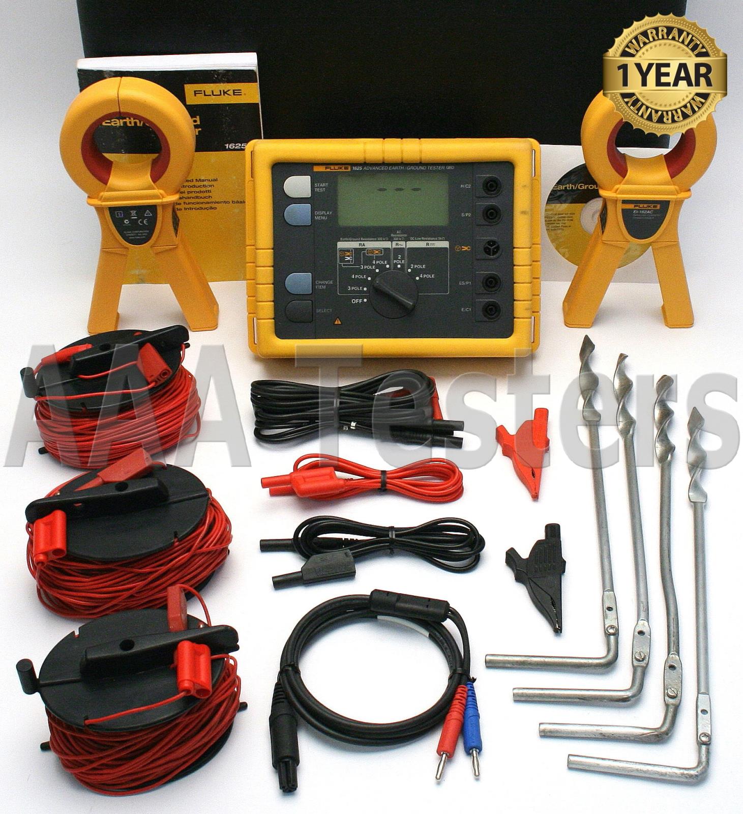 Fluke 1625 Advanced Earth Ground Tester GEO Kit 1625Kit 95969340694 eBay
